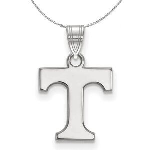 Sterling Silver U. of Tennessee Small Initial T Necklace - 24 Inch